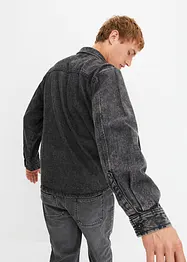 Jeans-skjortjacka i ekologisk bomull, oversize-modell, bonprix