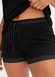 Pyjamas med shorts i viskos och satin, bonprix