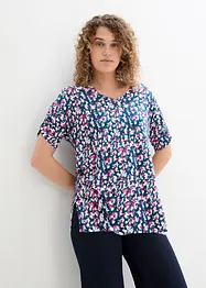 Jerseytopp av viskosmix med linneandel, bonprix