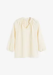 Blus med rynk, bonprix