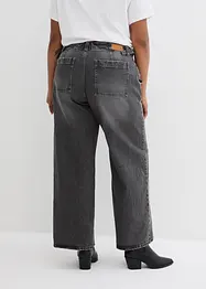 Wide Leg Stretch Jeans Mid Waist, bonprix