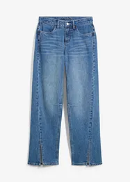 Wide Jeans Mid Waist, Slit, bonprix