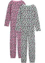 Pyjamas i mjuk bomull (4 delar), bonprix