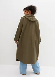 Tunn parkas med trenchcoatlook och justerbar midja, bonprix