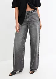 Wide Leg Stretch Jeans Mid Waist, bonprix