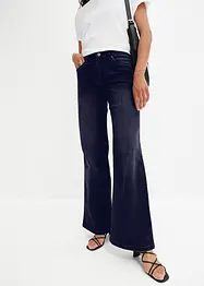 Wide Leg Jeans, Mid Waist med stretch, bonprix