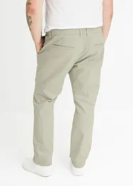 Stretchiga chinos med ekologisk bomull, Loose Fit, Straight, bonprix