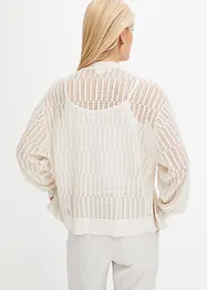 Hålmönstrad cardigan, bonprix