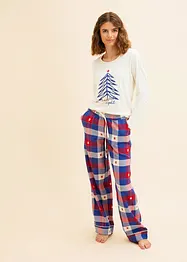 Pyjamas med flanellbyxa, bonprix