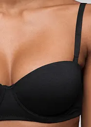 Axelbandslös BH med bygel och ekologisk bomull (2-pack), bonprix