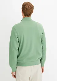 Sweatshirt med krage och kort dragkedja, bonprix