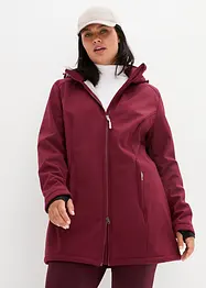 Lång funktionsjacka i softshell med teddyfleece, bonprix