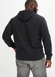 Sweatshirt med huva i ren bomull, bonprix