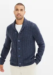 Cardigan med ribbstickat mösnter, bonprix