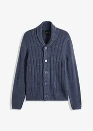 Cardigan med ribbstickat mösnter, bonprix