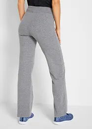 Stretchig sportbyxa i bomull med bootcut (2-pack), bonprix