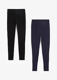 Leggings med ekologisk bomull (2-pack), bonprix