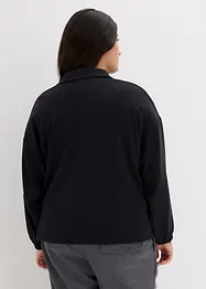 Sweatshirt med krage med dragkedja i boxig modell med modal, lång ärm, bonprix