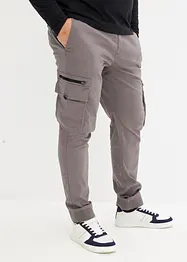 Stretchig dra på-byxa med cargofickor, Regular Fit, bonprix