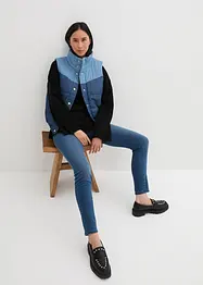 Quiltad jeansväst, bonprix