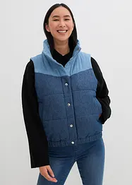 Quiltad jeansväst, bonprix