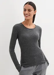 Ribbstickad tröja, bonprix