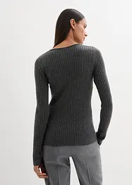 Ribbstickad tröja, bonprix