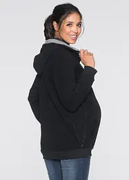 Mammafleecejacka med babyficka för graviditeten och efteråt, bonprix