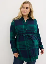 Lång mamma-/amningsblus i flanell, bonprix