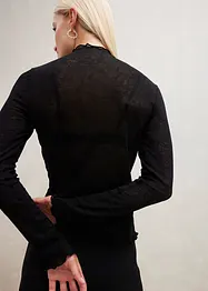 Långärmad transparent topp, bonprix