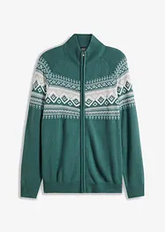 Lusemönstrad cardigan med bomull, bonprix