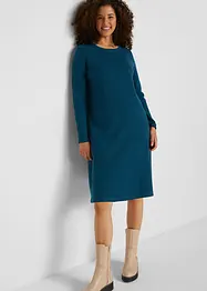 Stickad klänning med återvunnen bomull, bonprix