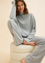 Byxa och topp i mjukt material, bonprix