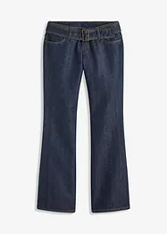 Vida jeans med low waist, skärp och rinse wash (2 delar), bonprix