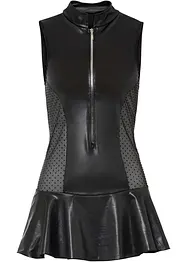 Klänning med wet-look, bonprix