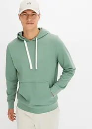 Sweatshirt med huva i ren bomull, bonprix