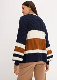 Randig cardigan utan knäppning, bonprix