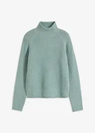 Stickad tröja med ståkrage, bonprix