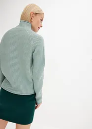 Stickad tröja med ståkrage, bonprix