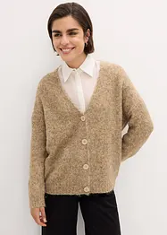 Cardigan med ylleandel, bonprix