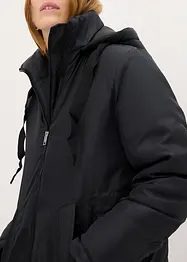Vadderad parkas med avtagbar huva och justerbar midja, bonprix