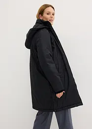 Vadderad parkas med avtagbar huva och justerbar midja, bonprix