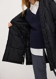 Vadderad parkas med avtagbar huva och justerbar midja, bonprix