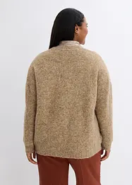 Cardigan med ylleandel, bonprix