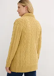 Cardigan med flätstickning, bonprix