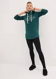 Träningsoverall med lång oversizesweatshirt och leggings (2 delar), bonprix