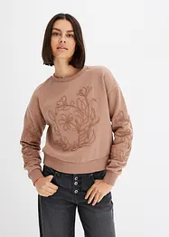 Sweatshirt med snördekoration, bonprix