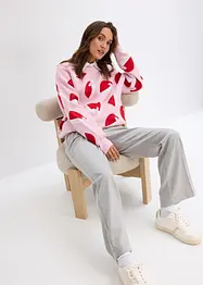 Jultröja i oversizemodell med rund halsringning, bonprix