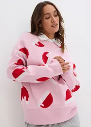 Jultröja i oversizemodell med rund halsringning, bonprix