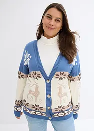 Cardigan med julmotiv, bonprix